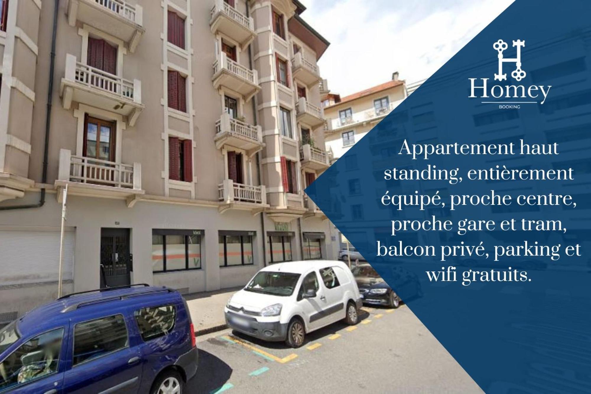 Homey Awesome - Proche Gare Et Tram - Centre-Ville - Balcon Prive - Wifi Gratuit Annemasse Luaran gambar